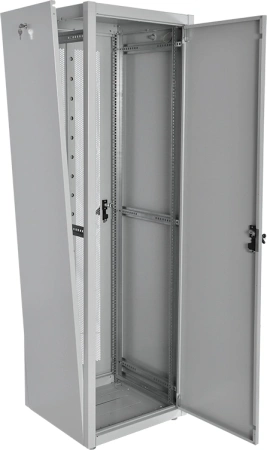 Шкаф коммутационный ЦМО (ШТК-Э-42.6.8-33АА) напольный 42U 600x800мм пер.дв.металл металл 2 бок.пан. направл.под закл.гайки 710кг серый 715мм 87кг 180град. 1987мм IP20 сталь