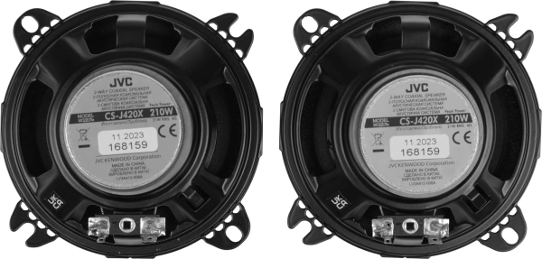 Колонки автомобильные JVC CS-J420X (без решетки) 210Вт 90дБ 4Ом 10см (4дюйм) (ком.:2кол.) коаксиальн