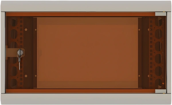 Шкаф коммутационный Suprlan ТВЛ-9U-600-450-СР (05-1093) настенный 12U 600x450мм пер.дв.стекл направл.под закл.гайки 70кг RAL 7035 385мм 19кг 500мм металл