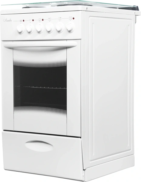 Плита Электрическая Лысьва ЭП 411 МС белый эмаль (стеклянная крышка)