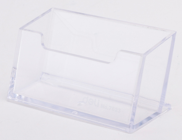 Подставка Deli E7623 для визиток 100х38х82мм прозрачный