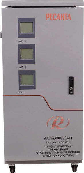 Стабилизатор напряжения Ресанта АСН-30000/3-Ц трехфазный серый (63/4/18)