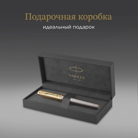 Ручка перьев. Parker Pioneers Ingenuity F571 (2200949) Arrow GT F ст. нерж./позол. подар.кор.