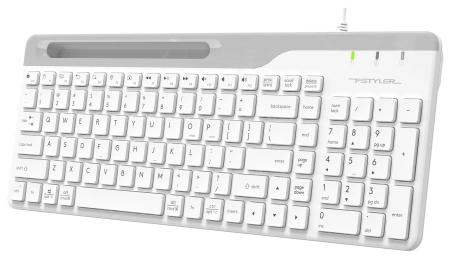 Клавиатура A4Tech Fstyler FK25 белый/серый USB slim