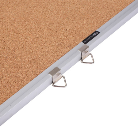 Доска пробковая Deli E39052 пробка коричневый 45x60см алюминиевая рама