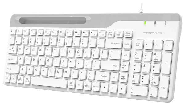 Клавиатура A4Tech Fstyler FK25 белый/серый USB slim