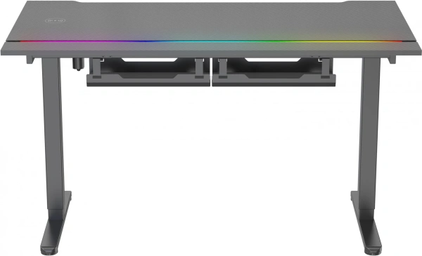 Стол для компьютера Cactus CS-EDXL-GBK столешница МДФ черный карбоновый каркас черный 140x60см