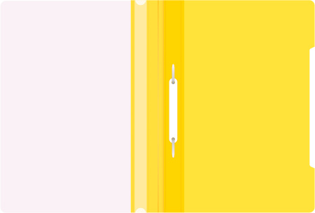 Папка-скоросшиватель Бюрократ Economy -PSE20YEL A4 прозрач.верх.лист пластик желтый