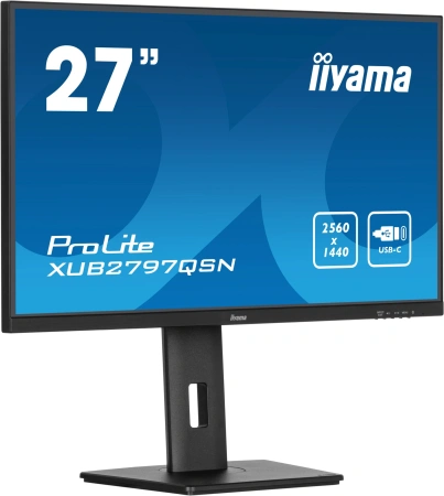 Монитор Iiyama 27" ProLite XUB2797QSN-B1 черный IPS LED 16:9 HDMI M/M матовая HAS Piv 1300:1 250cd 178гр/178гр 2560x1440 100Hz DP Quad HD 2K (1440p) USB 6.1кг