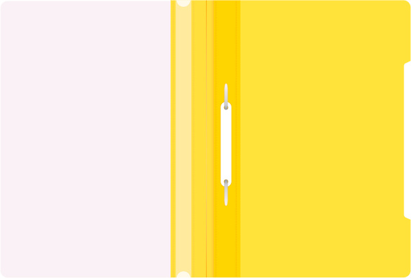 Папка-скоросшиватель Бюрократ Economy -PSE20YEL A4 прозрач.верх.лист пластик желтый