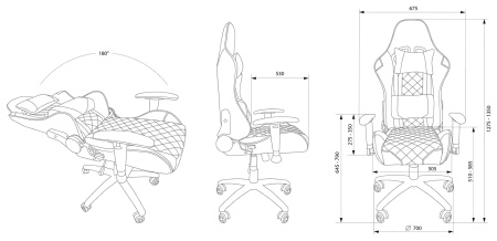 Кресло игровое Cactus CS-CHR-030BL черный эко.кожа с подголов. крестов. сталь
