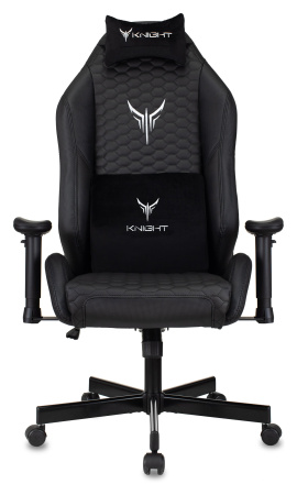 Кресло игровое Knight Neon черный соты эко.кожа с подголов. крестов. металл