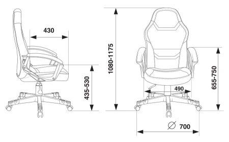 Кресло игровое Zombie 10 черный/красный текстиль/эко.кожа крестов. пластик