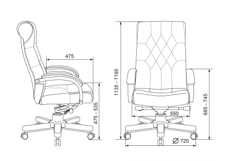 Кресло руководителя Бюрократ T-9928WALNUT черный кожа крестов. металл/дерево