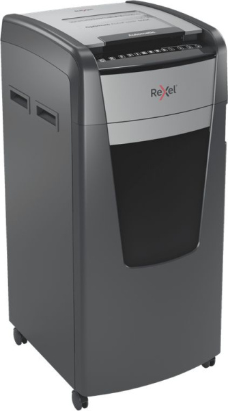 Шредер Rexel Optimum AutoFeed 600X черный с автоподачей (секр.P-4) фрагменты 600лист. 110лтр. скрепки скобы пл.карты
