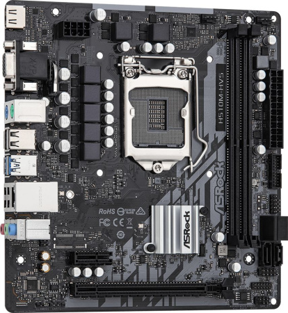 Материнская плата Asrock H510M-HVS R2.0 Soc-1200 Intel H510 2xDDR4 mATX AC`97 8ch(7.1) GbLAN+VGA+HDMI