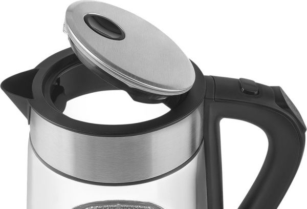 Чайник электрический Scarlett SC-EK27G55 1.7л. 2200Вт черный/серебристый корпус: стекло