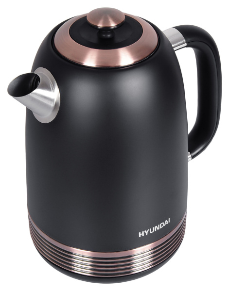 Чайник электрический Hyundai HYK-S4501 1.7л. 2200Вт черный/бронзовый (корпус: нержавеющая сталь/пластик)
