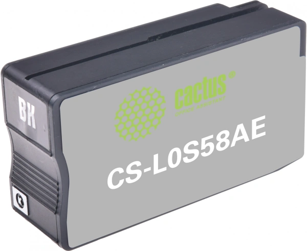 Картридж струйный Cactus CS-L0S58AE 953(есть ограничения по прошивке) черный (58мл) для HP OJ 7720 Pro/7730/7740/8210