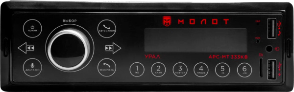 Автомагнитола Ural Молот АРС-МТ 333К 1DIN 4x25Вт