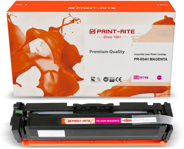 Картридж лазерный Print-Rite TFCA07MPU1J PR-054H MAGENTA 054H Magenta пурпурный (2300стр.) для Canon LBP 621Cw/623Cdw/641Cw/643Cdw