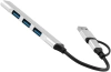 Разветвитель USB-C+ USB-A Digma DHUB-4USB-AC-2.0 4порт. черный