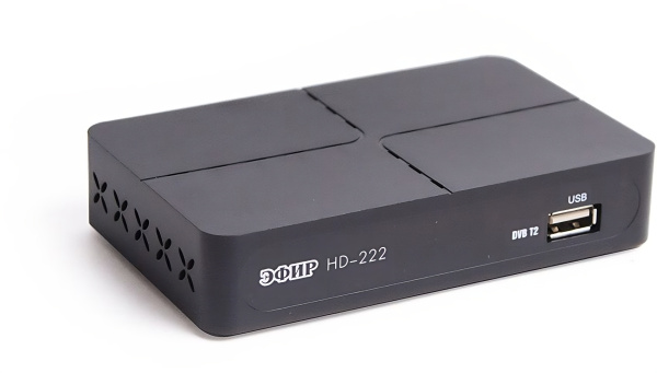 Ресивер DVB-T2 Сигнал Эфир HD-222 черный