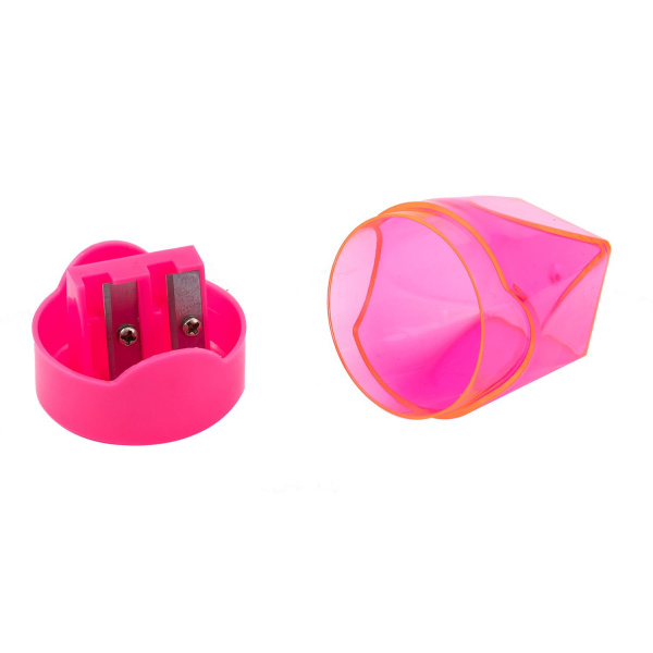 Точилка для карандашей ручная Deli E39768 2 отверстия пластик ассорти дисплей