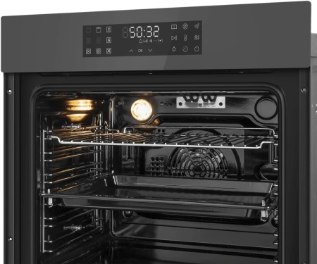 Духовой шкаф Электрический Maunfeld EOEH7614DGR темно-серый