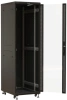 Шкаф серверный Hyperline TTBR-4268-AS-RAL9004 напольный 42U 600x800мм пер.дв.стекл задн.дв.перфор. 4 бок.пан. 1000кг черный 710мм 117.1кг 2055мм IP20 сталь
