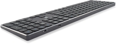 Клавиатура Оклик K867W черный/серый USB беспроводная BT/Radio slim Multimedia (2002130)