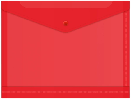 Конверт на кнопке Бюрократ -PK860/1 A4 гориз. расшир. пластик 0.18мм ассорти