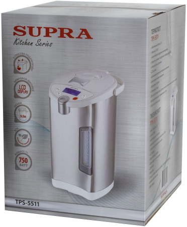 Термопот Supra TPS-5511 5.5л. 750Вт серебристый