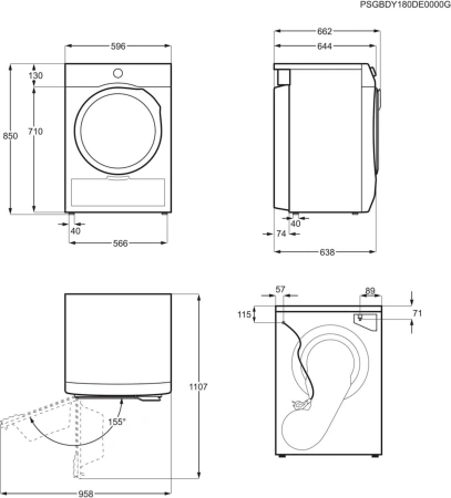 Сушильная машина Electrolux EW8D595MCE кл.энер.:A+++ макс.загр.:9кг белый