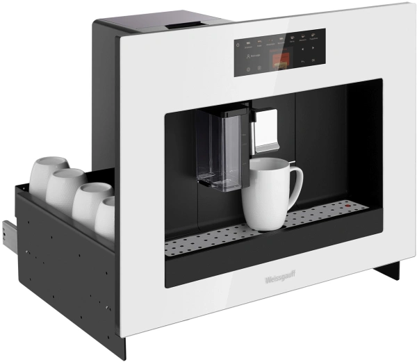 Кофемашина Weissgauff WCMI-572 Touch Cappuccino 1400Вт белый/черный