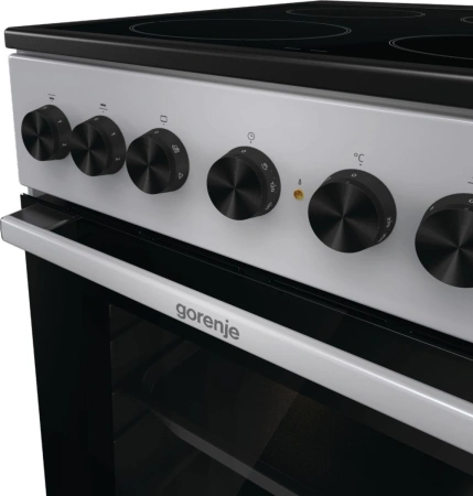 Плита Электрическая Gorenje GEC5B20SG серебристый стеклокерамика (без крышки)