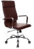Кресло руководителя Бюрократ Ch-993 коричневый эко.кожа крестов. металл хром