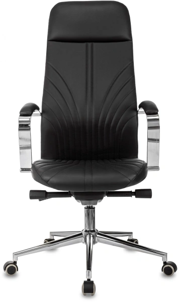 Кресло руководителя Бюрократ CH-610SL-Lux черный эко.кожа крестов. металл хром