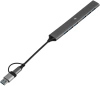 Разветвитель USB-C+ USB-A Digma DHUB-7USB-AC-3.0 7порт. черный