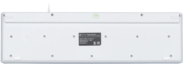 Клавиатура Оклик 550ML белый USB slim Multimedia LED