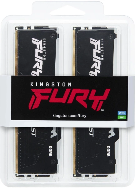 Память DDR5 2x8Gb 6000MHz Kingston KF560C36BBEAK2-16 Fury Beast RGB RTL Gaming PC5-48000 CL36 DIMM 288-pin 1.35В single rank с радиатором Ret