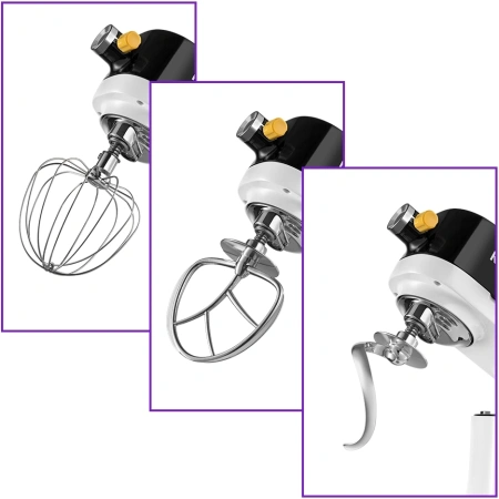 Миксер планетарный Kitfort КТ-3438 1600Вт белый/черный