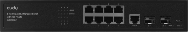 Коммутатор Cudy GS2008S2 8x1Гбит/с 2SFP управляемый