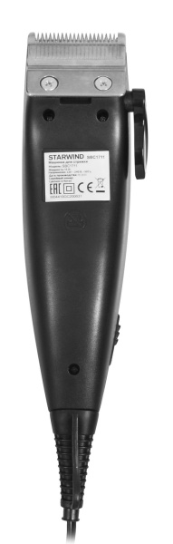 Машинка для стрижки Starwind SBC1711 черный/серебристый 3Вт (насадок в компл:4шт)