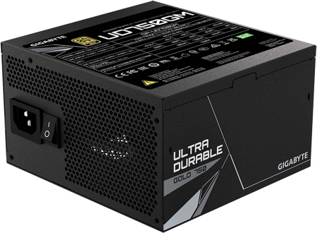 Блок питания Gigabyte ATX 750W GP-UD750GM 80+ gold 24+2x(4+4) pin APFC 120mm fan 8xSATA Cab Manag RTL