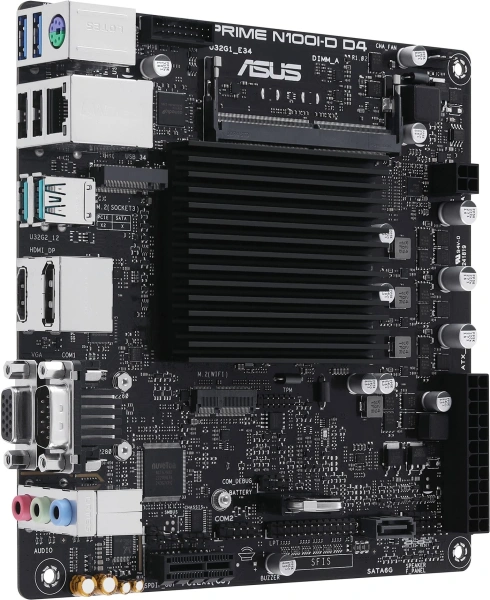 Материнская плата Asus PRIME N100I-D D4-CSM 1xDDR4 mini-ITX AC`97 8ch(7.1) GbLAN+VGA+HDMI+DP