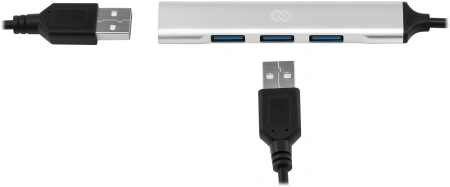 Разветвитель USB-C+ USB-A Digma DHUB-4USB-AC-2.0 4порт. черный