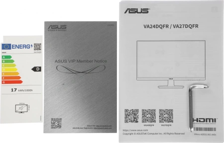 Монитор Asus 27" VA27DQFR черный IPS LED 16:9 HDMI M/M матовая 250cd 178гр/178гр 1920x1080 100Hz VGA DP FHD 4.66кг
