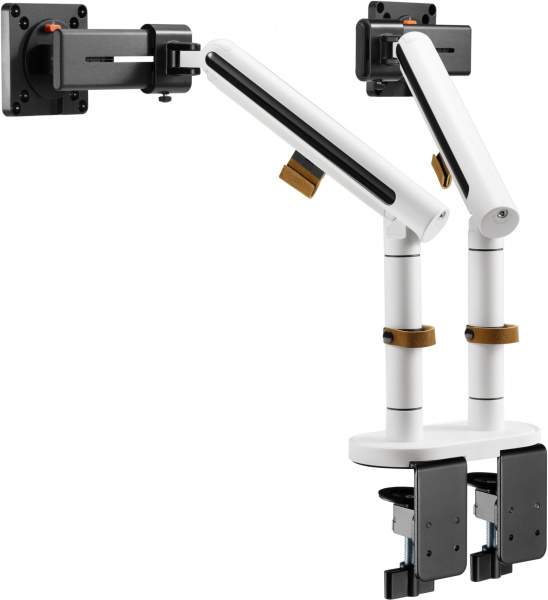 Кронштейн для мониторов Ultramounts UM727W белый 17"-32" макс.9кг крепление к столешнице поворот и н