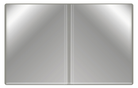 Папка с 100 прозр.вклад. Бюрократ -BPVN100GREY A4 пластик 0.8мм торц.карм с бум. встав серый